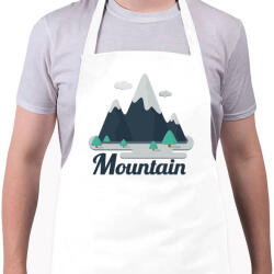 printfashion Mountain - Kötény - Fehér (4903374)
