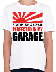 printfashion In my garage - Drift car - Gyerek póló - Fehér (12904562)