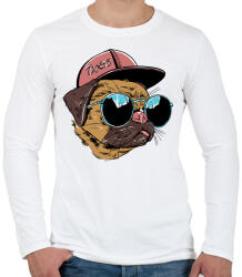 printfashion Vagány kutya - Férfi hosszú ujjú póló - Fehér (1071414)