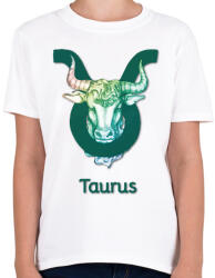 printfashion Taurus színes - Gyerek póló - Fehér (6270038)