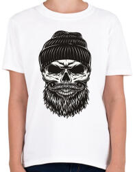 printfashion Koponya - Gyerek póló - Fehér (5782313)