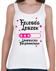 printfashion Feleség leszek Lánybúcsú folyamatban - Női atléta - Fehér (16488133)