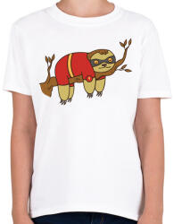 printfashion Szuper Lajhár alszik - Gyerek póló - Fehér (4187351)
