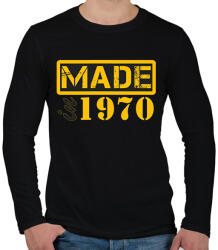 printfashion 1970 - Férfi hosszú ujjú póló - Fekete (12790573)