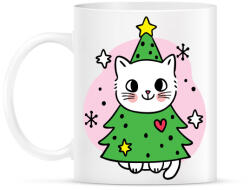 printfashion Karácsonyfa cica - Bögre - Fehér (5568939)