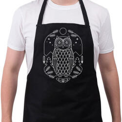printfashion Bagoly az erdőben - Kötény - Fekete (13831889)