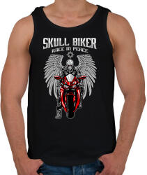 printfashion Motoros angyal - Férfi atléta - Fekete (14215587)