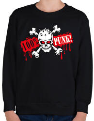 printfashion 100% Punk - Gyerek pulóver - Fekete (7803941)