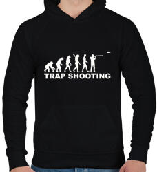 printfashion Trap lövészet - Férfi kapucnis pulóver - Fekete (3266072)