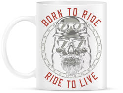 printfashion Motoros 01 - Born to ride - Bögre - Fehér (4939772)