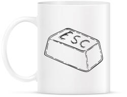 printfashion ESC gomb - Bögre - Fehér (7545193)