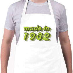 printfashion made-in-1982-green-grey - Kötény - Fehér (4902102)