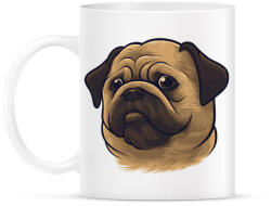 printfashion Mopsz - Pug - Bögre - Fehér (12073052)