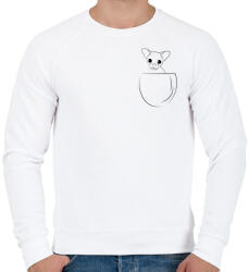 printfashion Chihuahua in the pocket - Férfi pulóver - Fehér (7104939)