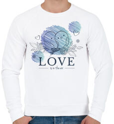 printfashion Szerelem a levegőben - Férfi pulóver - Fehér (6059787)