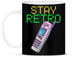 printfashion Stay retro Nokia - Bögre - Fekete (11447543)