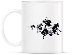 printfashion Black horses - Bögre - Fehér (788636)
