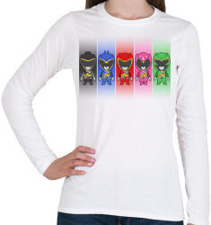 printfashion Power Rangers - Női hosszú ujjú póló - Fehér (2864414)