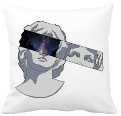 printfashion Szobor galaxis - Párnahuzat, Díszpárnahuzat - Fehér (14000249)