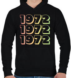 printfashion 1972 - Férfi kapucnis pulóver - Fekete (12730339)