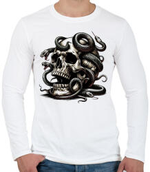 printfashion Koponya - Férfi hosszú ujjú póló - Fehér (15170432)