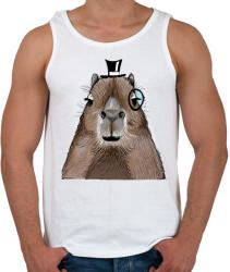 printfashion Mösziő Capybara - Férfi atléta - Fehér (13575836)