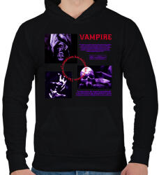 printfashion Vampire - Férfi kapucnis pulóver - Fekete (14716618)