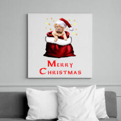 printfashion Merry Christmas - Vászonkép - Fehér (6629036)