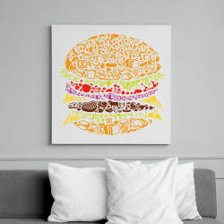 printfashion Burger - Vászonkép - Fehér (6620592)
