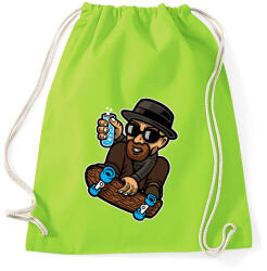 printfashion Gördeszkás kémikus - Sportzsák, Tornazsák - Limezöld (40485)