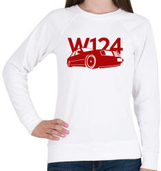 printfashion Mercedes w124 - Női pulóver - Fehér (761598)