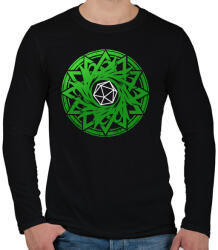 printfashion Goth kör (Zöld) - Férfi hosszú ujjú póló - Fekete (2754805)