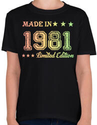 printfashion 1981 - Gyerek póló - Fekete (6167606)