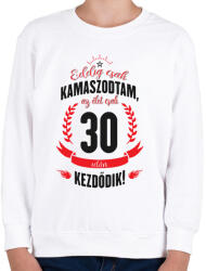 printfashion kamasz-30-black-red - Gyerek pulóver - Fehér (597417)