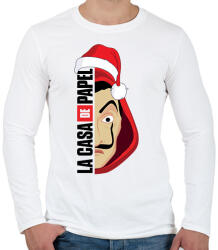 printfashion A nagy pénzrablás La Casa De papel póló - Férfi hosszú ujjú póló - Fehér (11397266)