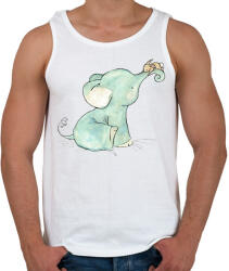 printfashion Cut Elephantbaby - Férfi atléta - Fehér (1616932)