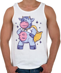 printfashion Szuper tehén - Férfi atléta - Fehér (6138885)