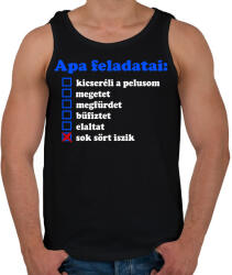 printfashion Apa feladatai - Férfi atléta - Fekete (5504297)