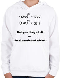 printfashion Small consistent efforts - Gyerek kapucnis pulóver - Fehér (2469985)