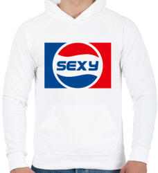 printfashion pepsi sexy 1 - Férfi kapucnis pulóver - Fehér (12351965)