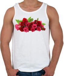 printfashion Rózsa - Férfi atléta - Fehér (1016019)