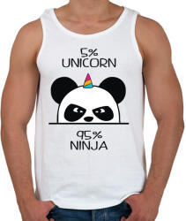 printfashion Panda unicornis ninja - Férfi atléta - Fehér (4133885)