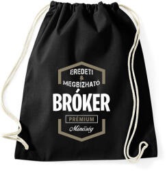 printfashion Bróker prémium minőség - Sportzsák, Tornazsák - Fekete (1429834)