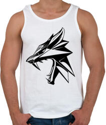 printfashion Witcher logo - Férfi atléta - Fehér (2112738)