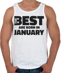 printfashion The Best are born in january - Férfi atléta - Fehér (5423356)