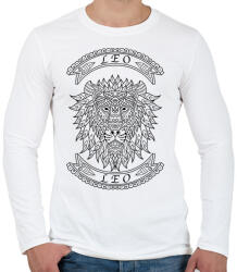 printfashion Oroszlán - Férfi hosszú ujjú póló - Fehér (13791525)