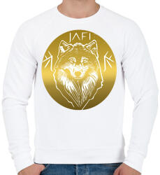 printfashion arany farkas - Férfi pulóver - Fehér (13283502)