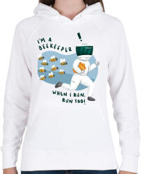 printfashion Méhész - Női kapucnis pulóver - Fehér (6353660)