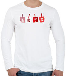 printfashion Valentin nap - Férfi hosszú ujjú póló - Fehér (5169673)