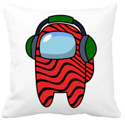 printfashion Among us Pewdiepie - Párnahuzat, Díszpárnahuzat - Fehér (3027696)